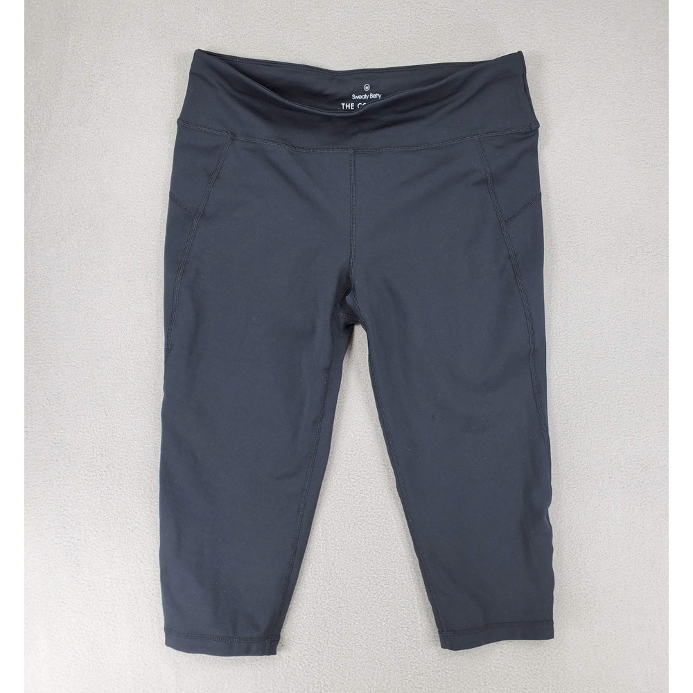 Sweaty Betty Contour Capri Legging Size M Black Yoga Gym Workout